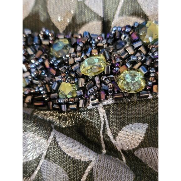 Maggy London Green & Gold Brocade Cocktail Dress Sleeveless Women’s Size 8 NWT - Picture 8 of 16